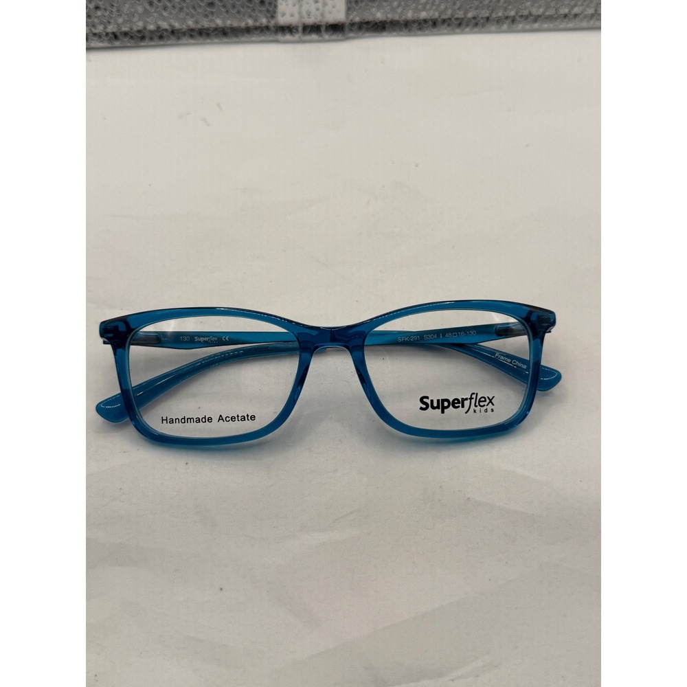 Superflex Kids Blue Handmade Acetate Eyeglasses Frames SFK 291 S304